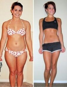 Photos of those who lost weight